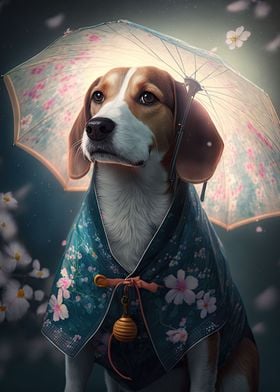 Beagle Japanese Kimono