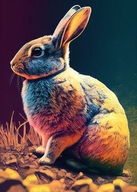 Rabbit Colorful