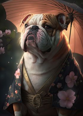 English Bulldog Kimono