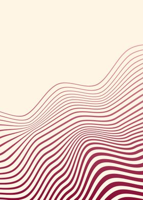 Abstract Line Wave Maroon