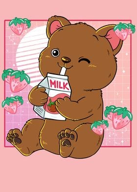 Kawaii Bear Strawberry