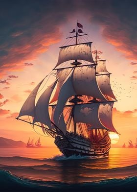 Ship Sunset