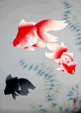 Ukiyo e Goldfishes Ohno