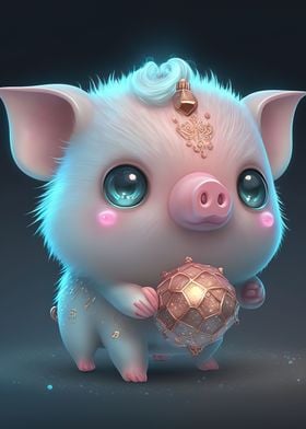 cute pink pig