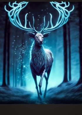 Deer Neon Glowing