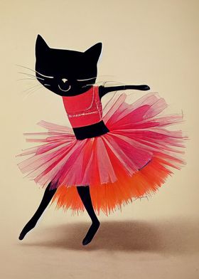 children red dress cat