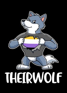 Nonbinary Wolf Poster By CatRobot Displate