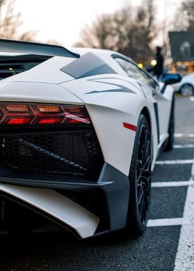 White Lamborghini