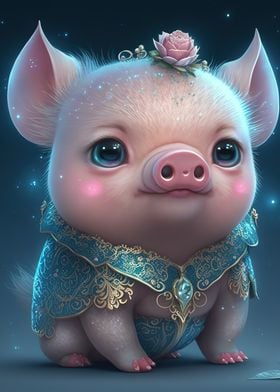 cute pink pig