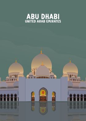 Abu Dhabi UAE Poster Art