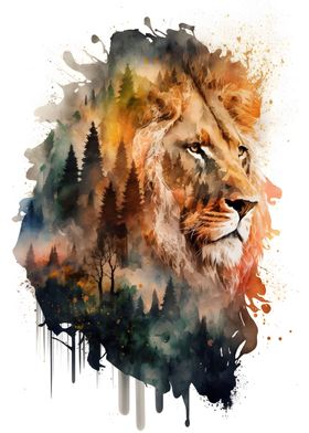 LION WATERCOLORS