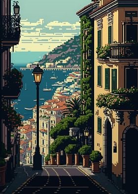 Monaco Pixel Art