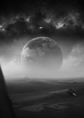 Distant Planet BW