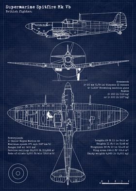 Spitfire MkVb Blueprint