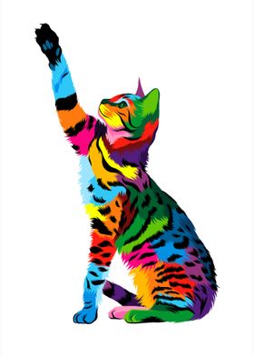 Abstract bengal cat