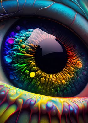 Beautiful colorful eye