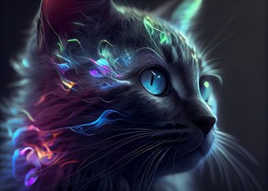 Colorful cat