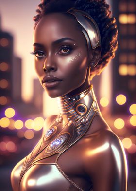 Portrait of golden queen