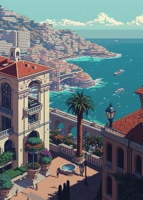 Monaco Pixel 02 Art