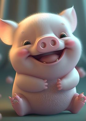 cute pink pig