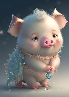 cute pink pig