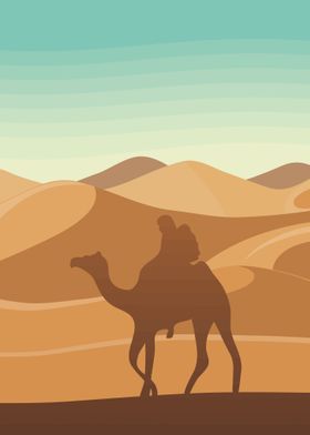 CAMEL IN SAHARA DESERT