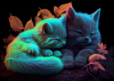 Colorful cats