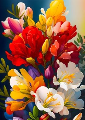 Colorful Freesia Flowers