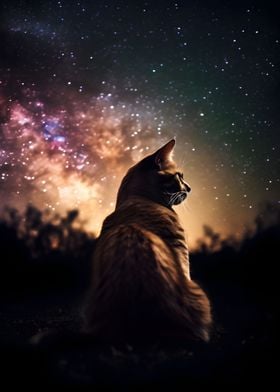 Cat Galaxy Nature Animal