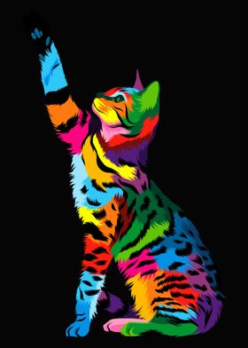 Abstract bengal cat