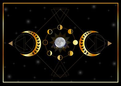 Triple Goddess moon symbol