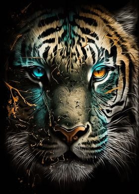 Blue and Red Eye Tiger