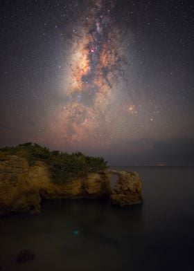 Milky Way Over The Ocean