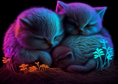 Colorful cats