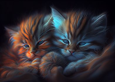 Colorful cats