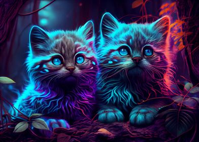 Colorful cats