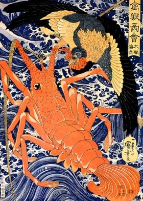 Ukiyo e Phoenix and Lobste