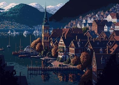 Bergen Pixel art