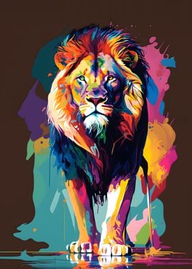 Lion Pop Art