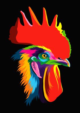 Cock head portrait