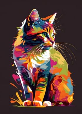 Cat Pop Art