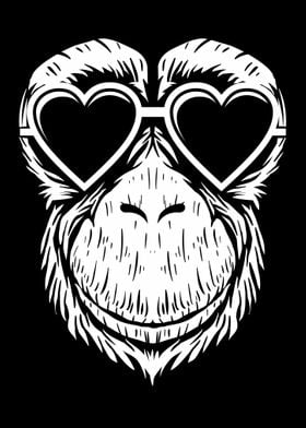 Chimpanzee love eyeglasses
