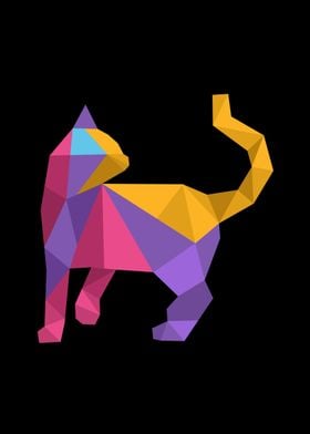Minimalist Cat Art Colors