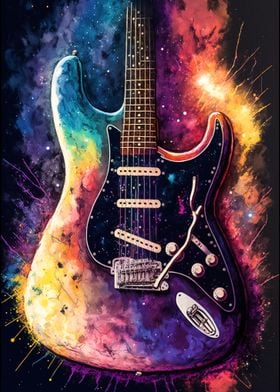 Guitar Oil Painting