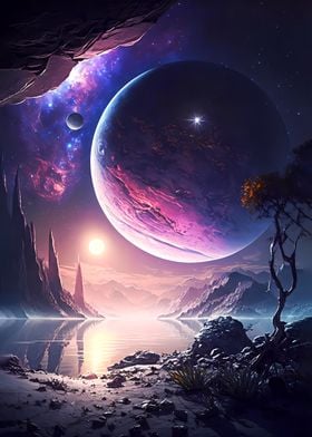 Purple Planet Landscape