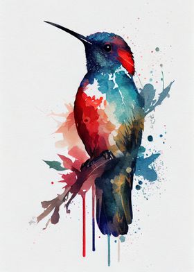 Hummingbird Watercolor