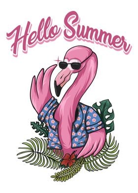 Flamingo bird summer