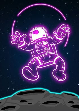 Astronaut Neon Space