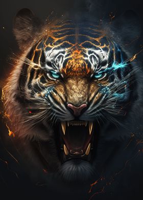 Tiger Roaring Fierce