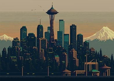 Seattle Pixel art